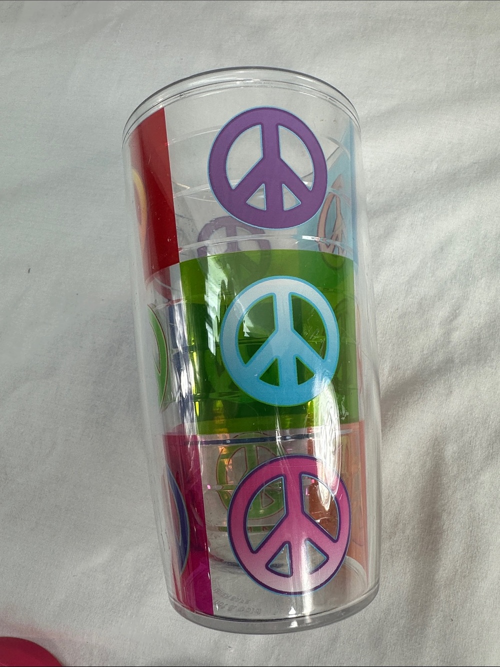 One 16oz Tervis  peace cup with 1 lid - Picture 6 of 8